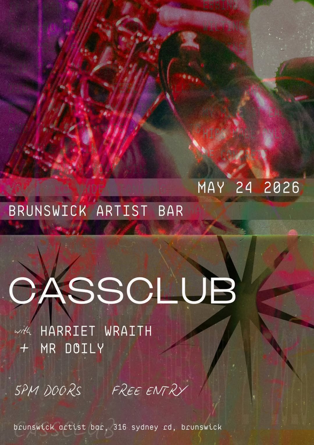 Brunswick Artist Bar 24/05/2026 Poster